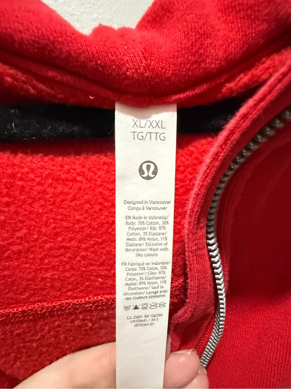 Lululemon Scuba Oversized Half-Zip Hoodie - Red Glow - Picture 9 of 10